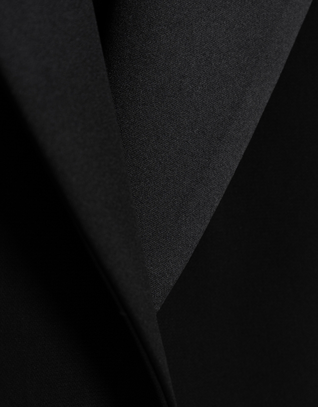 Blazer smoking crep&eacute; negro