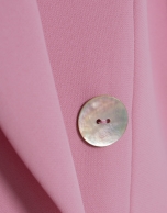 Pink crepe double-breasted blazer