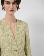 Moss green jacquard linen/cotton jacket