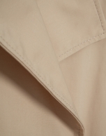 Double-faced cotton camel double-breasted trench coat