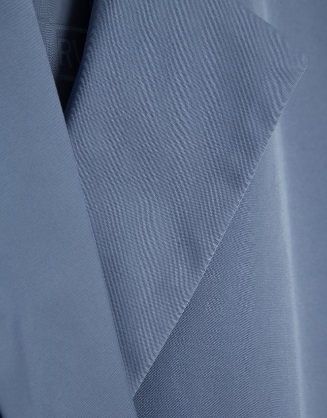 Abrigo gabardina oversize azul