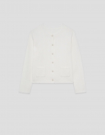 White herringbone jacquard jacket