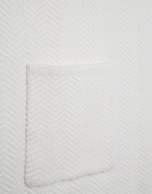 White herringbone jacquard jacket