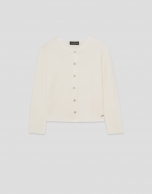 Chaqueta corta punto bobo crudo