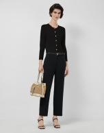 Short black bobble knit jacket