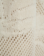 Long beige jacket with floral openwork