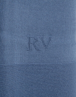 Seamless blue three-quarter sleeve jumper