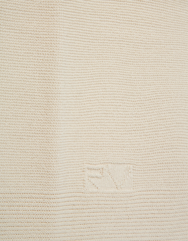 Jersey punto fino manga murci&eacute;lago beige