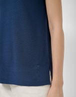 Jersey punto fino manga murci&eacute;lago azul marino