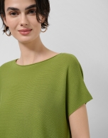 Jersey punto fino manga murci&eacute;lago verde