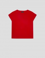 Jersey punto fino manga murci&eacute;lago rojo