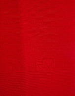 Red fine knit batwing sleeve jumper