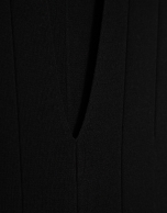 Top escote pico punto roma negro