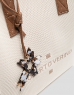 Zendaya Hobo Midi shoulder bag in ecru knit