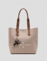 Bolso de hombro Zendaya Hobo Midi punto beige