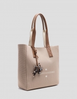 Bolso de hombro Zendaya Hobo Midi punto beige