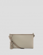 Dafne Messenger shoulder bag in beige leather