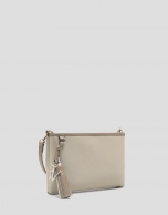 Bolso de hombro Dafne Messenger nailon beige