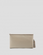 Bolso de hombro Dafne Messenger piel beige