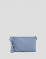 Bolso de hombro Dafne Messenger piel azul claro