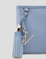 Dafne Messenger shoulder bag in light blue leather