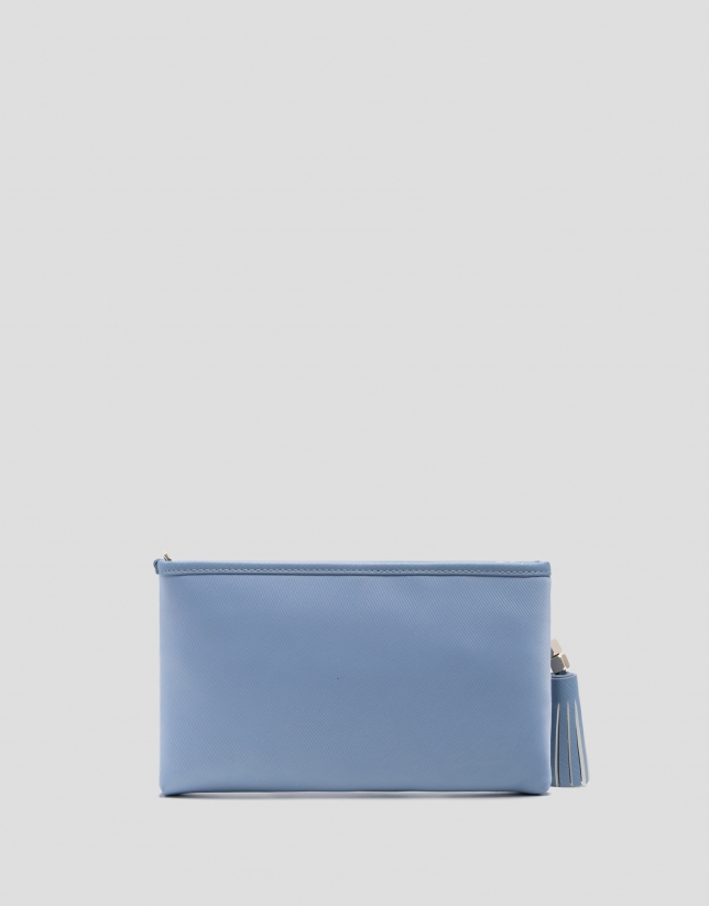 Dafne Messenger shoulder bag in light blue nylon