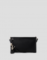 Bolso de hombro Dafne Messenger piel negra
