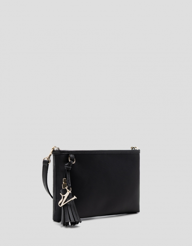 Bolso de hombro Dafne Messenger nailon negra