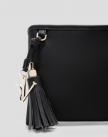Bolso de hombro Dafne Messenger piel negra