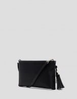 Dafne Messenger shoulder bag in black leather