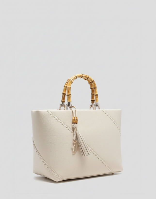 Bolso de mano Clara Satchel piel crudo