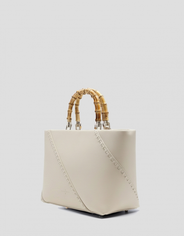 Bolso de mano Clara Satchel piel crudo