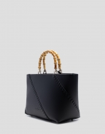 Bolso de mano Clara Satchel piel negra