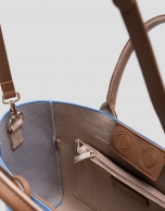 Zendaya Satchel light blue knit handbag