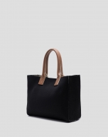 Zendaya Satchel handbag in black knit