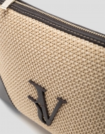 Bolso Vera Messenger beige y piel marr&oacute;n