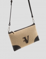 Vera Messenger bag in beige and brown leather