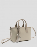 Dafne Mini beige nylon handbag