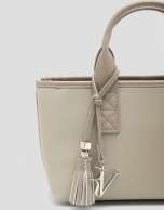Dafne Mini beige leather handbag
