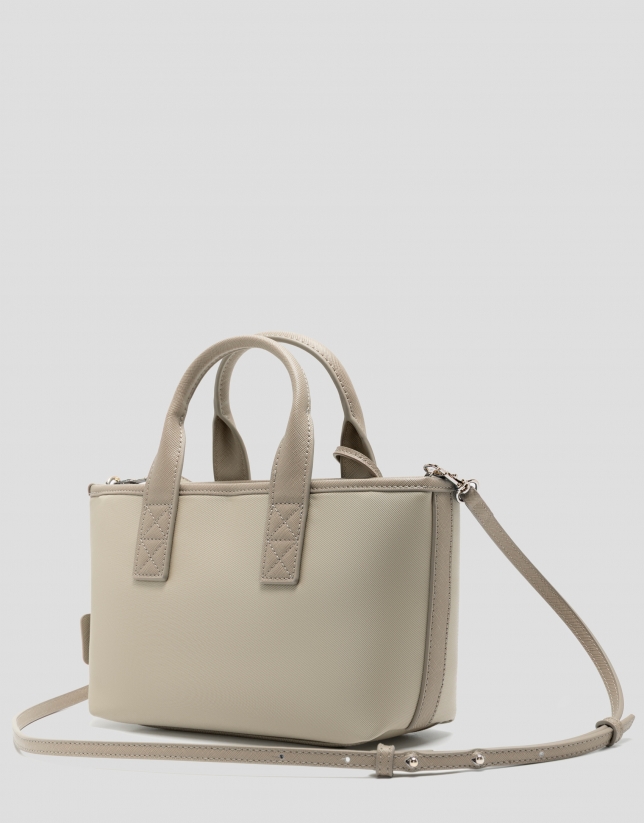 Dafne Mini beige leather handbag