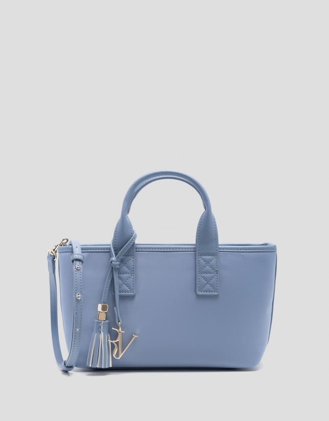 Bolso de mano Dafne Mini nailon azul claro