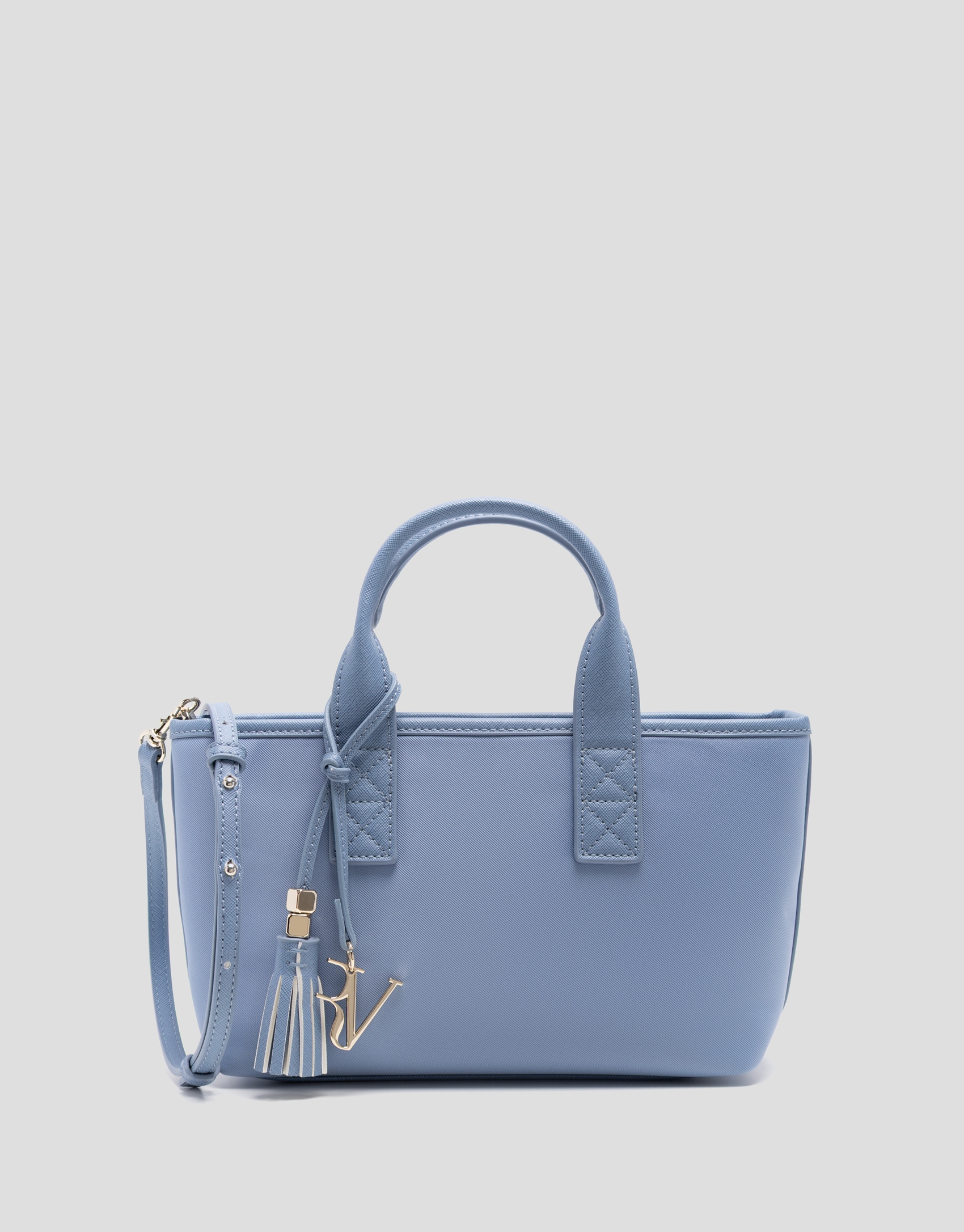 Dafne Mini light blue leather handbag