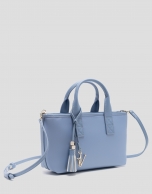 Dafne Mini light blue leather handbag