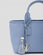 Bolso de mano Dafne Mini piel azul claro
