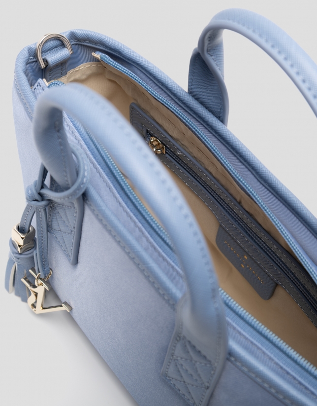 Bolso de mano Dafne Mini nailon azul claro