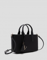 Dafne Mini black nylon handbag