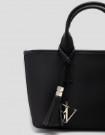 Dafne Mini black nylon handbag