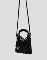 Alison Mini knotted leather handbag in black