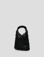 Alison Mini knotted leather handbag in black
