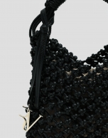 Bolso Alison Mini piel anudada negra